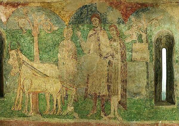 Freska oráčské scény ve znojemské rotundě